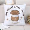Coffee Cushion Cover  Throw Pillow Covers Decorative Short Plush Pillowcase  Pillowcases for Pillows Twin Size Bedding