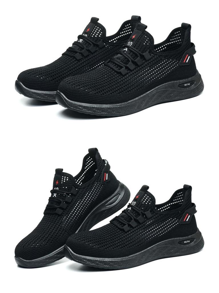 Stylowe oddychające buty bezpieczne, antyuderzeniowe i antyprzebiciowe, miękka podeszwa, izolowane 10kV, plastikowy nosek, odporne na ścieranie buty robocze