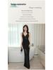 Elegant Sheer Slim Evening Gown for KTV and Spa Technicians