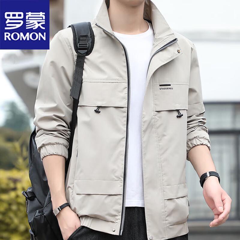 

ROMON Men s Casual Stand-Collar Jacket 3XL