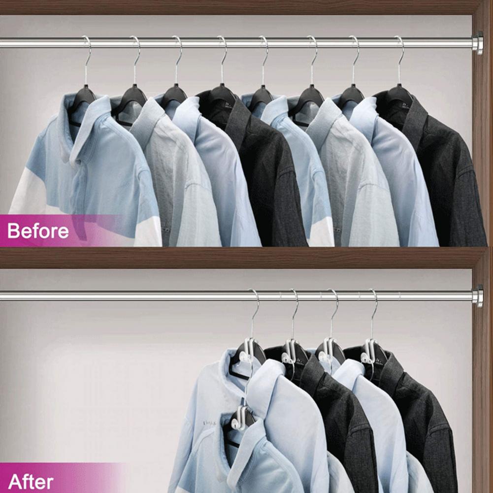 30/60Pcs Garment Hook Multi-Layer Hanger Connectors Heavy Duty Universal Stackable Closet Organizer Hooks