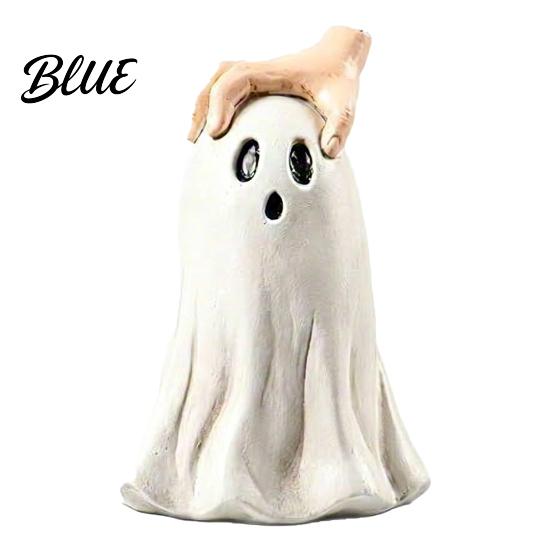Halloween Party Table Decor Ghost Figurine Cute Statue with Creepy Cape Fingers Spooky Entrance for Home Desk Decor Funny Indoor Atmosphere Props