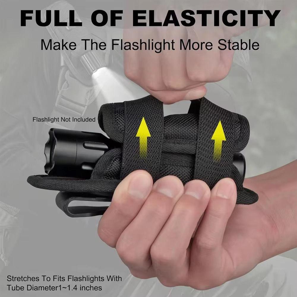 Portable Flashlight Holder Pouch 360 Degree Rotatable Torch Case Flashlight Bag  Survival Kits