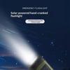 Solar Powered Hand Crank Flashlight Multi-Function Camping Emergency Led Light Outdoor Illumination Power Generation Torch