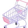 Mini Shopping Cart Model Stationery Play House Toys Dollhouse Furniture Container Storage Box for Office Home Accessories
