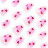 24 Pieces Valentine's Day Love Wear Nail Blush Smudge Nail Art Fake Nail Short Almond Flash Diamond Wear Nail Piece