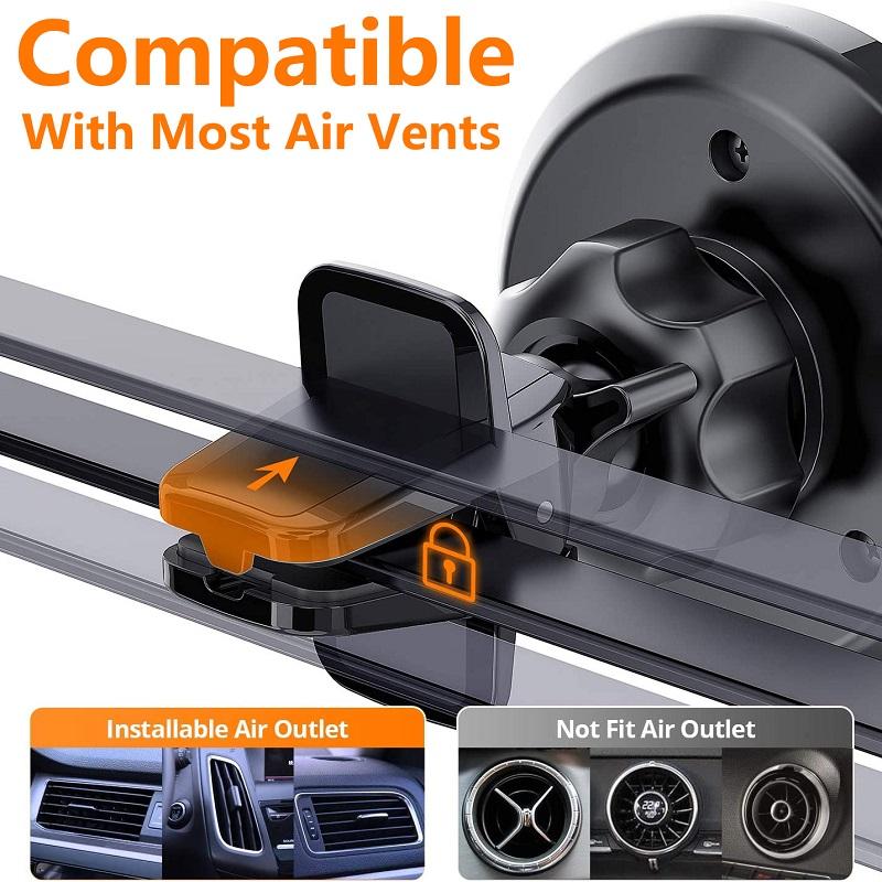 Car Air Vent Mount Clip 17mm Ball Head for Car Phone Holder Universal Magnet Car Air Outlet Mobile Phone Stand GPS Bracket