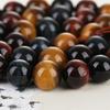 Natural Crystal Three-Color Tiger Eye Stone Color Tiger Eye Loose Beads Beaded Round Bead Diy Bracelet Bracelet Long Chain