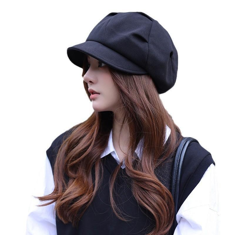 Womens Vintage Beanie Hat With Embroidered Letters For Winter Fashion And Face Slimming