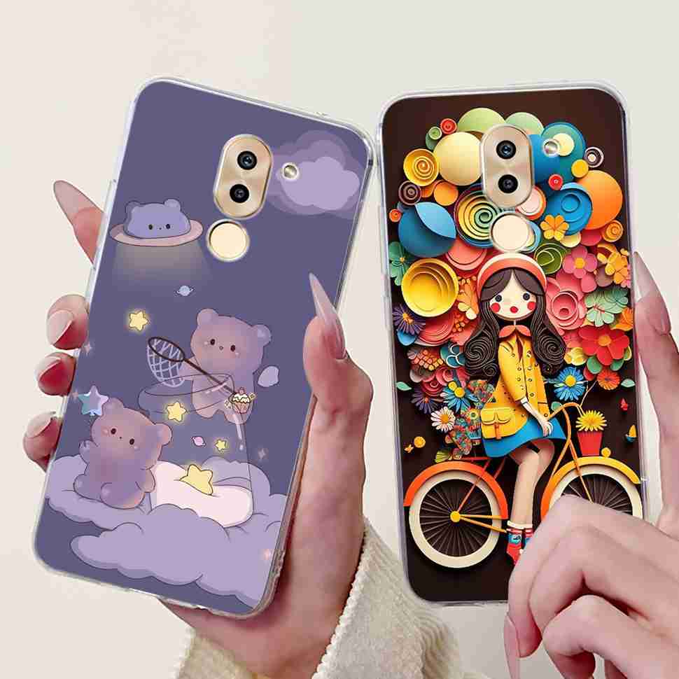 For Huawei Honor 6X BLN-AL10 Case Cute Cartoon Painting Soft Silicone TPU Cover For Honor 6X 6x BLN-L21 5.5" Popular Cats Shell