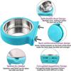 Crate Dog Bowl, Removable Stainless Steel Coop Cup Hanging Pet Cage Bowl Water Food Feeder for Dogs Cats Rabbits Puppy