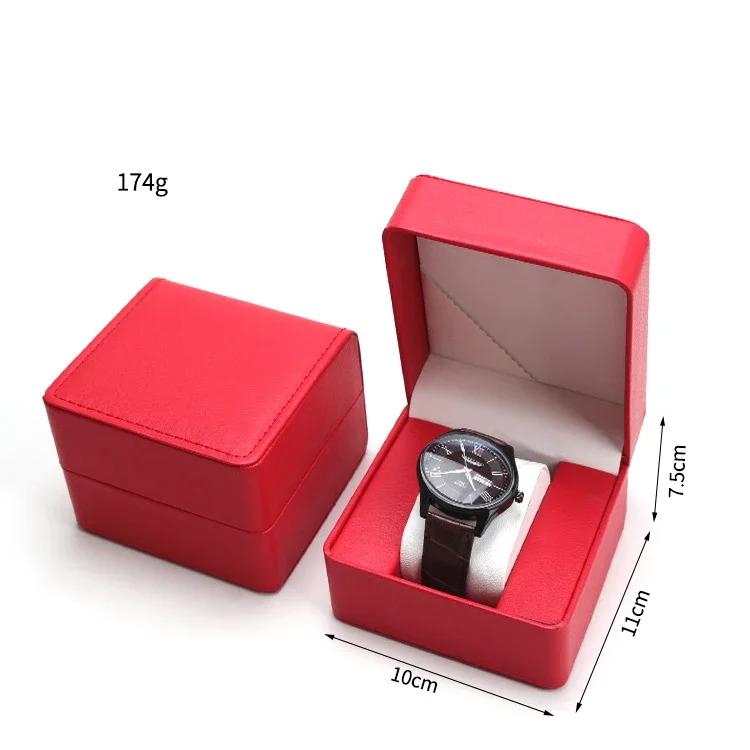 Watch Storage Box PU Single Watch Display Case Wristwatch Watch Holder Travel Jewelry Watch Organizer For Men Gift
