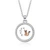 In-Stock Aromatherapy Hollow Diamond Pendant Necklace