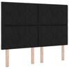 Boxspring Bed with Headboard Black 140 x 200 cm Fabric