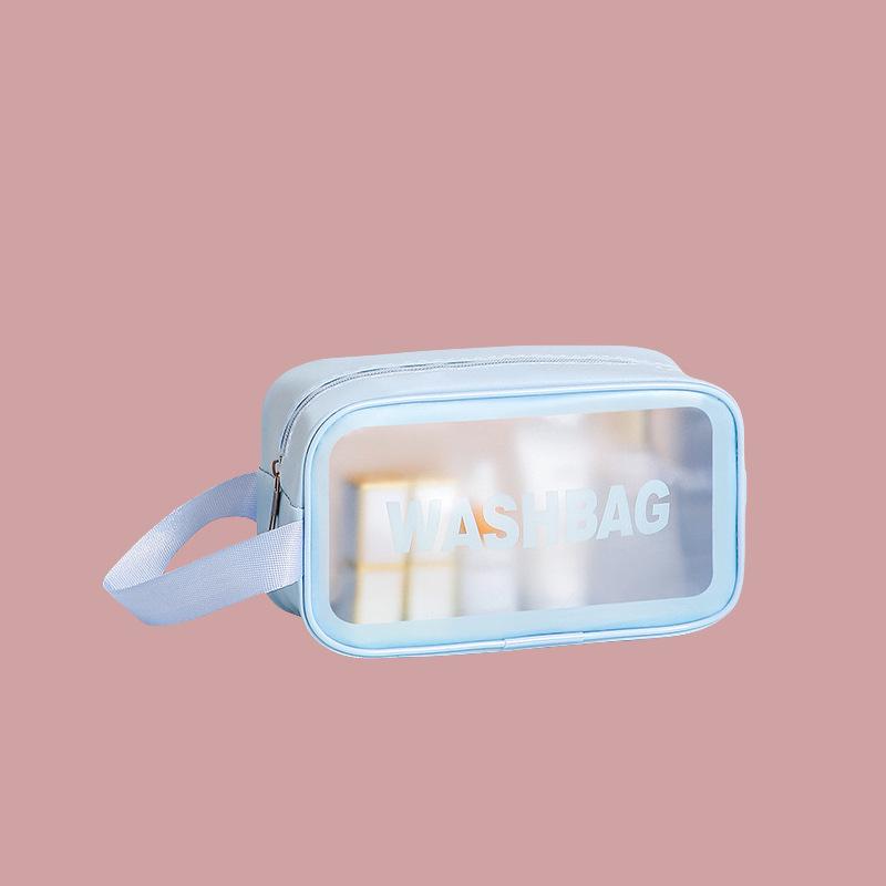 Large Capacity Waterproof Frosted PVC Toiletry Bag with Wet & Dry Separation