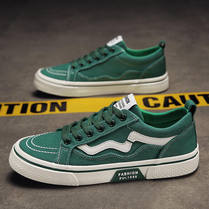 Spring breathable canvas shoes new high-top casual shoes men's lace-up soft-soled flat baseplate shoes