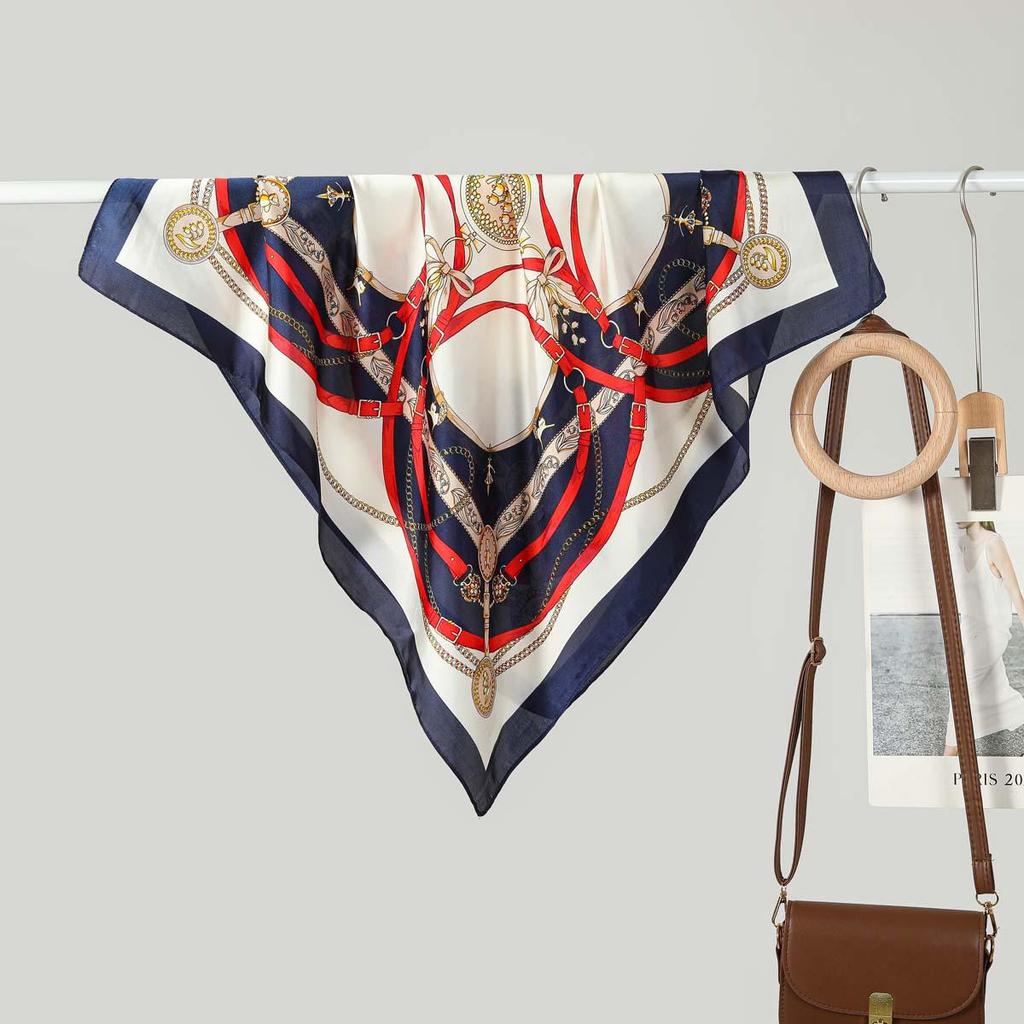 70CM Ladies Fashionable Silk-Feel Small Square Scarf