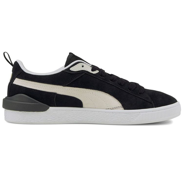 PUMA Unisex Black White Suede Bloc Low Top Sneakers 381183-02