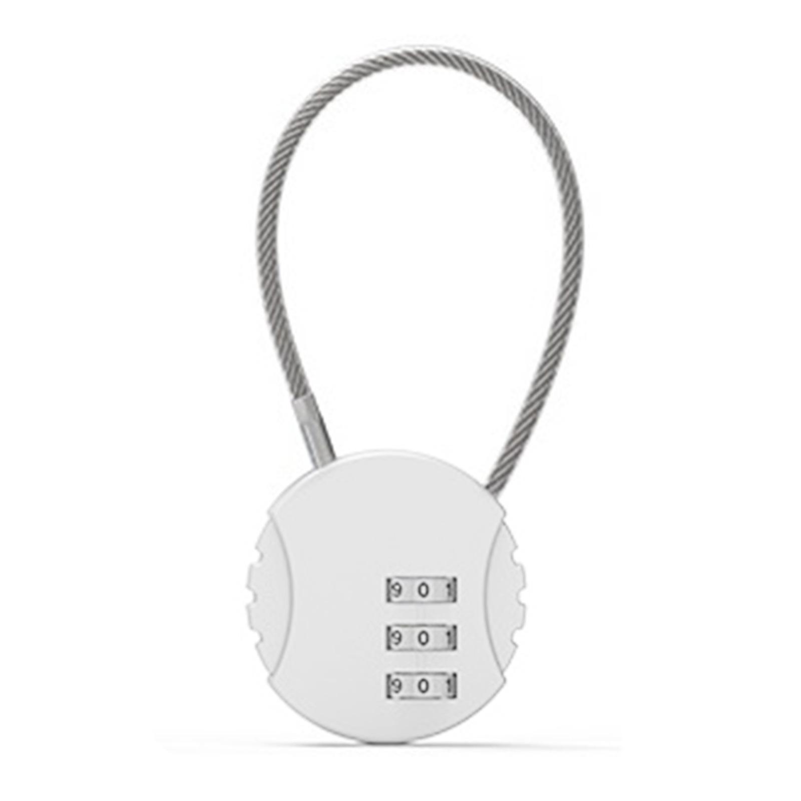 

Маленький дорожный чемодан, замок с 3-значной комбинацией, маленький тросовый парольный замок для рюкзаков, спортзалов, школьных шкафчиков серебряный