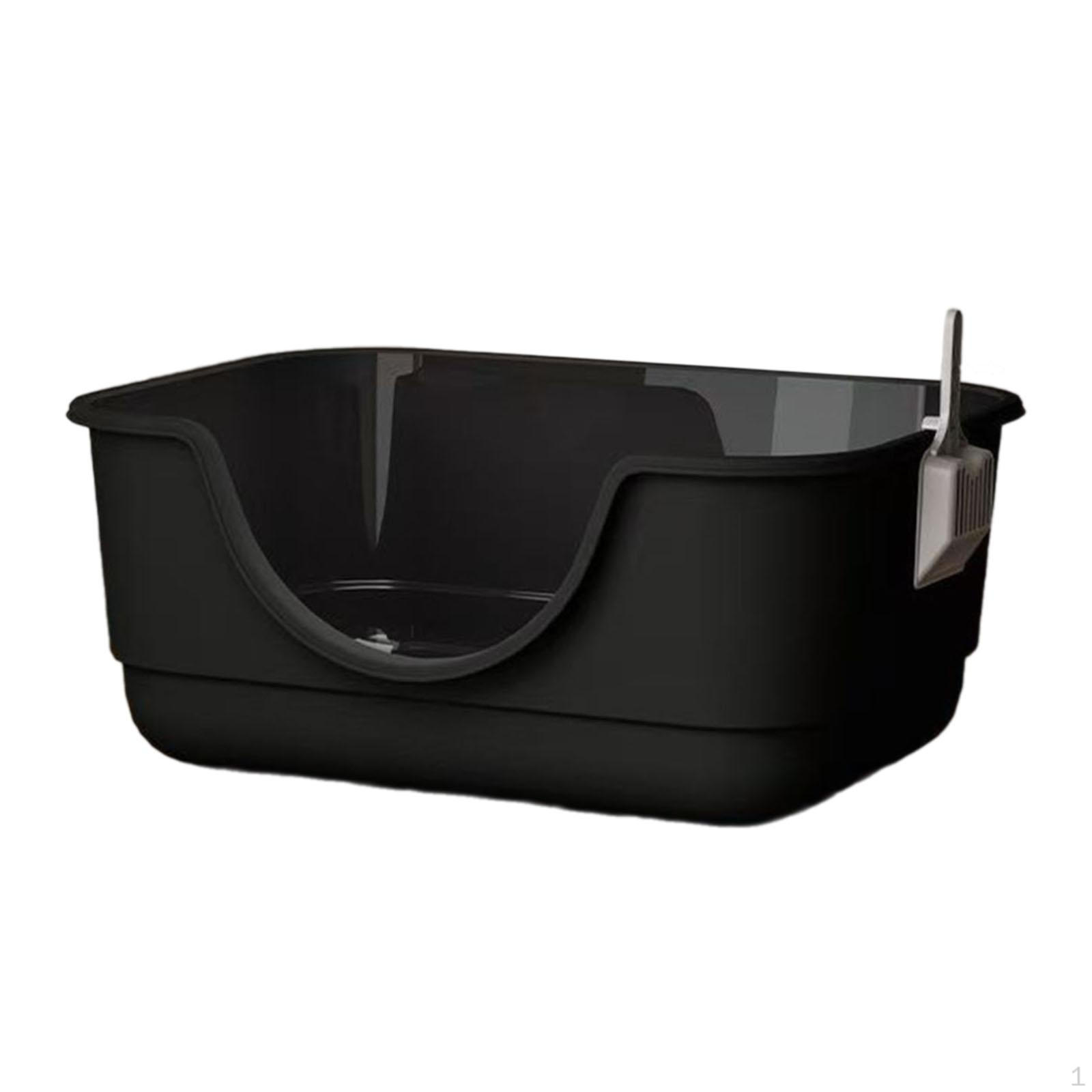 

Туалет для кошек с низким входом для использования в помещении чёрный