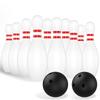 Kids Bowling Set with 10 Classical White Pins & 2 Balls Toddlers Indoor Outdoor Bowling Birthday Christmas Gifts for Boys Girls