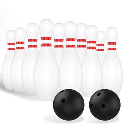Kinder Bowling Set mit 10 klassischen weißen Pins & 2 Bällen für Kleinkinder Indoor Outdoor Bowling Geburtstags Weihnachtsgeschenke für Jungen Mädchen