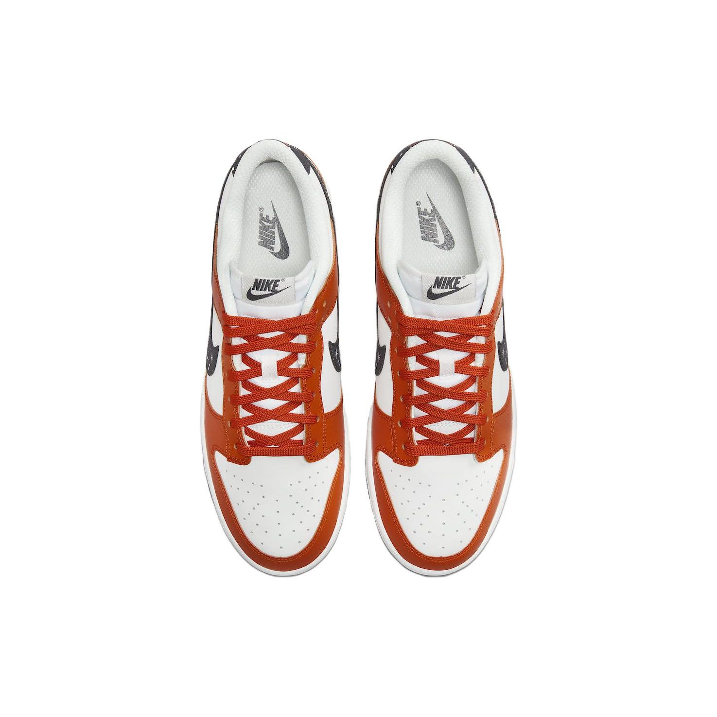 Nike Кроссовки мужские Dunk Low Starry Swoosh оранжевые Campfire-Orange Summit-White — фото 4