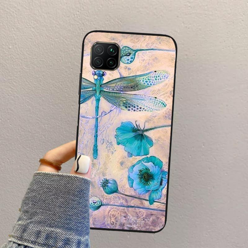 Dragonfly Pattern For Huawei Nova Y70 Y90 Y60 Y73 Y72 Y61 Y91 12s 12i 11i 8i 9 10 SE P40 Lite P60 P30 Pro Case