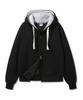 Alvinclo [Fleece-Lined] Hoodie Color Block Match Regular Fit Zip-Up Azh672 (4 Colors)