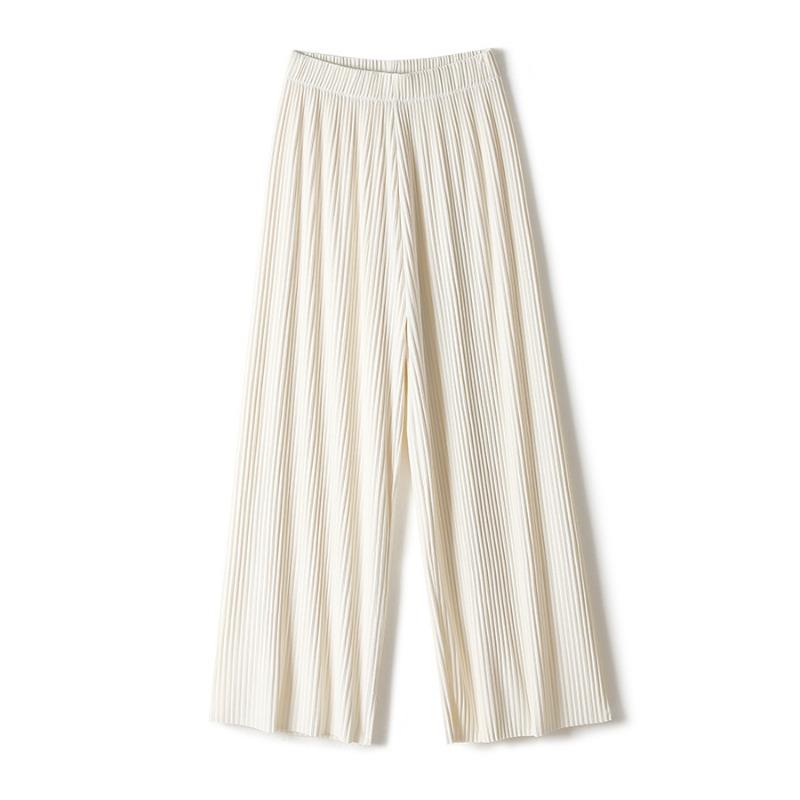 Women's Summer Ice Silk Thin Cold New Drape Casual Versatile Loose Pleated Knitted Mopping