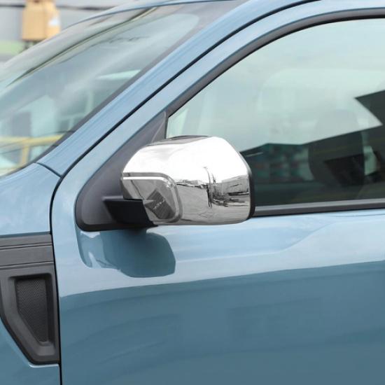 For -2025 Ford Maverick ABS Chrome Rearview Mirror Cover Trim Frame Bezel 2P