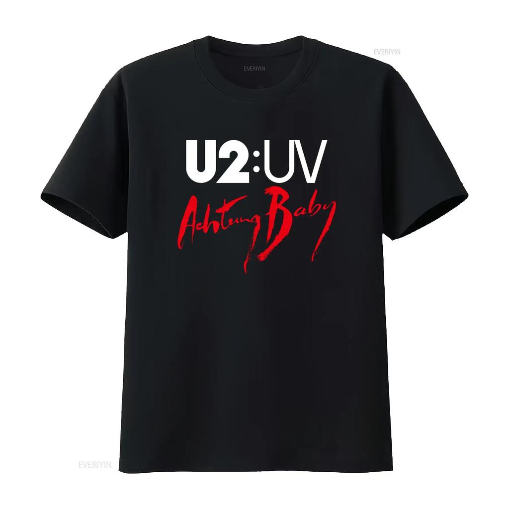 U2 Achtung Baby Tour 2024 T Shirt Band Live At Sphere Classic Rock Concert Fan vintage Washed Stylish Unisex fashion Breathable