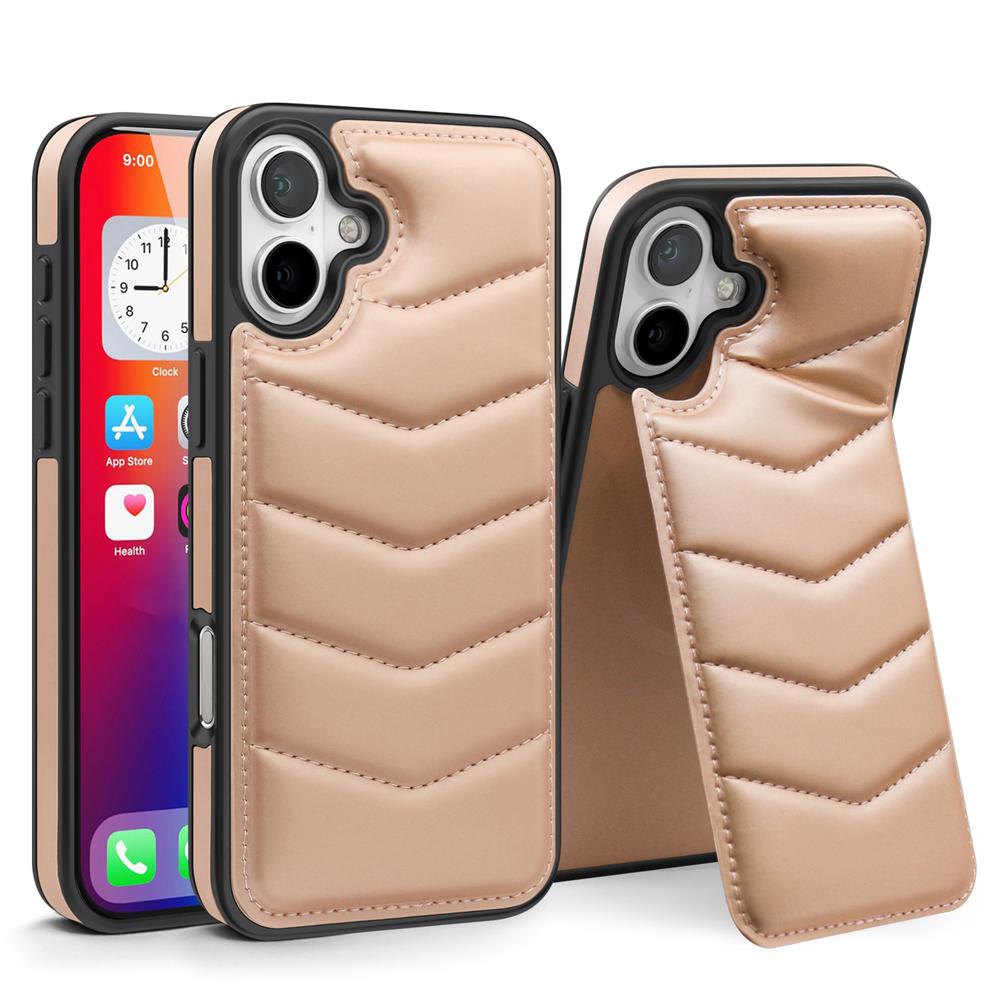 KEYSION Luxuxy PU Leather Card Pocket Case for MagSafe for iPhone 16 16 Plus Magnetic Kickstand Phone Cover for iPhone 15 15Plus