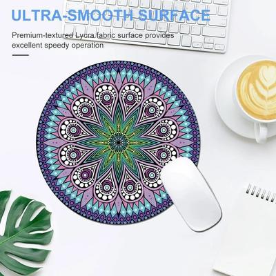 Round Game Mouse Pad Rubber Material Waterproof Wear-resistant Non-slip 20X20CM Retro Style Carpet Fine Mouse Pad Table Mat