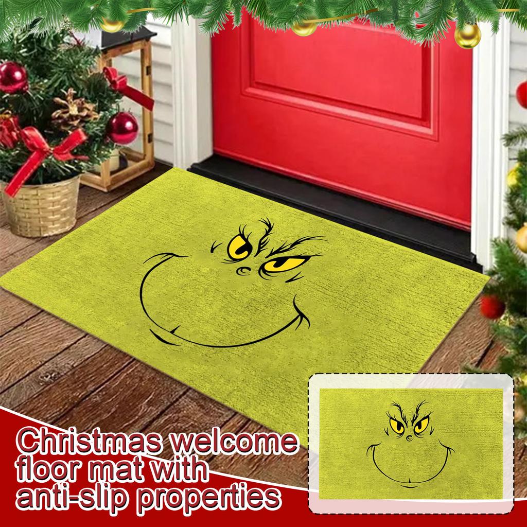 Xmas Welcome Christmas Mat Non- And Washable Doormat Decoration Door Mat Entrance Rugs