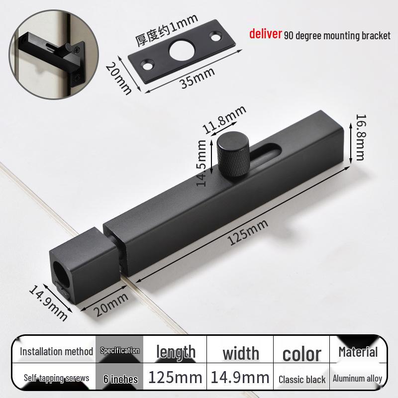 No-Drill Bathroom Door Latch: Simple Lock for Toilet & Sliding Doors
