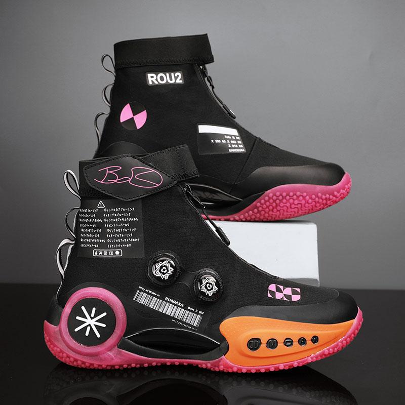 Pánské basketbalové boty Prodyšné odpružení Protiskluzové Odolné Běžecké boty Gymnastický trénink Atletické basketbalové tenisky pro ženy