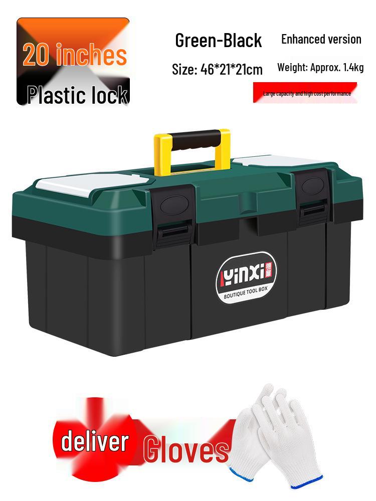 Industrial-Grade Stainless Steel Toolbox: Large, Multifunctional, Portable Storage for Car, Electrician, Household Use.