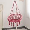 Nordic Style Cotton Rope Hanging Chair with Tassels - Indoor/Outdoor Swing Lounge