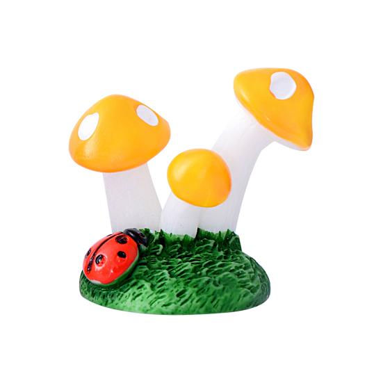 Delicate Mushroom Statue Cartoon Resin Ornamental ARI