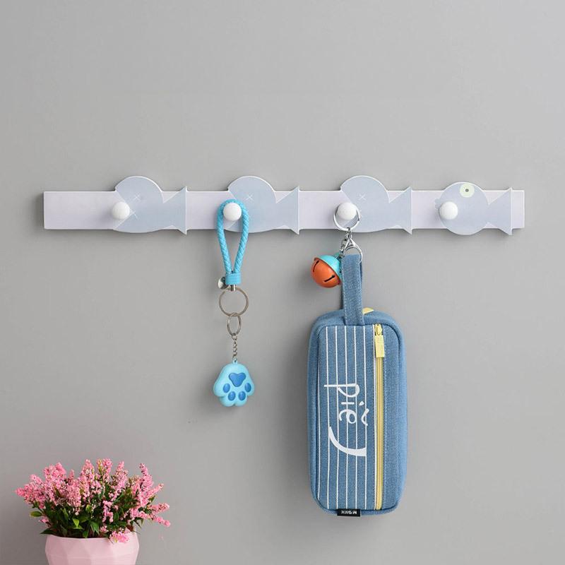 Porch living room simple key hook clothes hook cartoon wall punch-free hanger behind the door