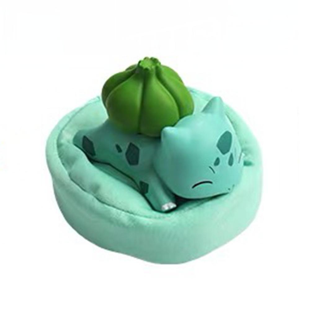 Cute Anime  Pikachu Eevee Squirtle Bulbasaur Snorlax Sleeping Ver. PVC Action Figure Statue Collectible Model Toys Doll