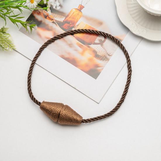 1Pc Magnetic Cone Curtain Tieback, Cone Ends Twist Rope Curtain Holder, Decorative Draperies Holder for Living Room Bedroom Kitchen