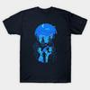 Men Black Print T-shirt Bike Mountain Biking Moon Bliss Trail Rider Silhouette Blues No-Cut Transfer Paper Print Cotton Tshirt