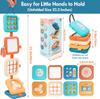 Montessori Sensory Toys for Toddlers Busy Board Baby Folding Activity Cube Fine Motor Skill Christmas Stocking Stuffers for Kids