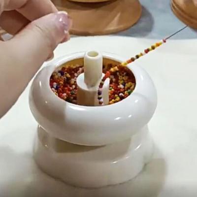 Mini Bead Spinner Kit with Beading Needle Clay Bead Spinner for Jewelry Making Necklace Bracelet Maker DIY Crafting Project