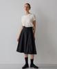 SISTERHOOD Wool Buckle Flare Skirt - Black