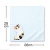 Small Milk Cat Handkerchief Small Hand Towel Cat Pattern Portable Sweat Catty Pocket Handkerchief Square Towel Japanese