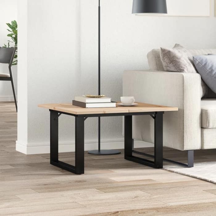 VidaXL Coffee Table O-Frame, Side Table, Sofa End Table, Living Room Furniture, 70x70x40 Cm Pine Wood 3282661