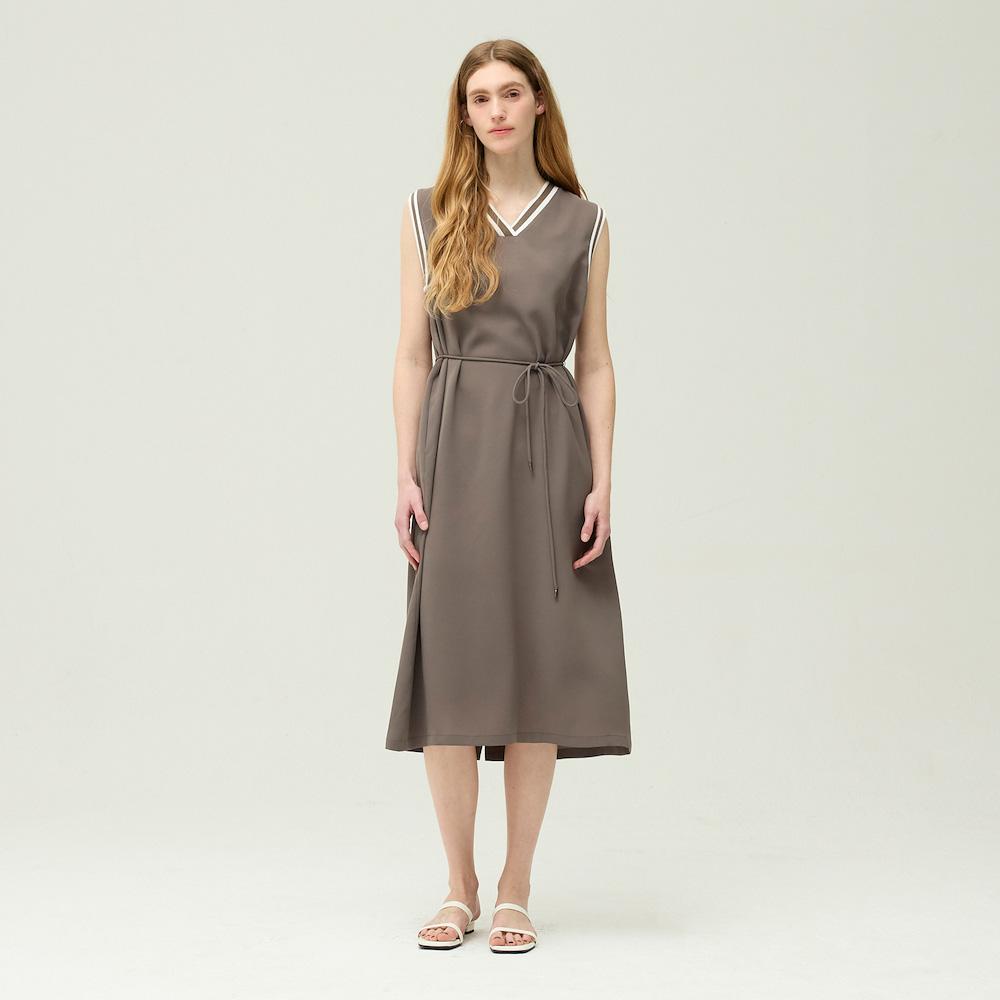 Ibiem Color Block Sleeveless Long Dress Emq5Wop020
